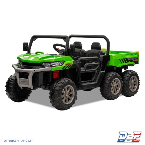 Utilitaire électrique enfant 6x6 avec benne basculante Vert, photo 6 sur Dirt Bike France