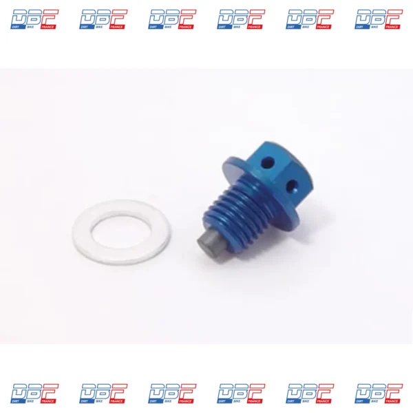 Vis de vidange aimantee alu bleu takegawa, PIECES DETACHEES Dirt Bike France