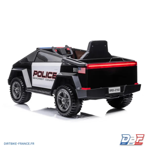 Voiture électrique enfant 12V, Tesla Cybertruck Police, photo 4 sur Dirt Bike France