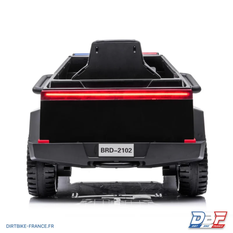 Voiture électrique enfant 12V, Tesla Cybertruck Police, Dirt Bike France - Photo N°5