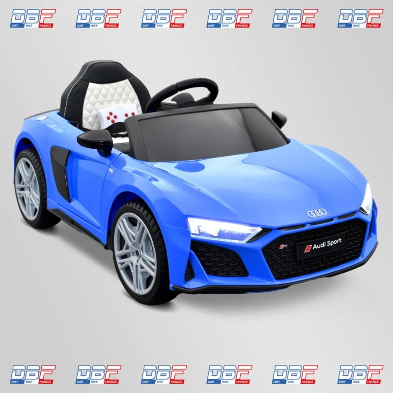 Voiture électrique enfant audi r8 performance 12v Bleu, Dirt Bike France - Photo N°1