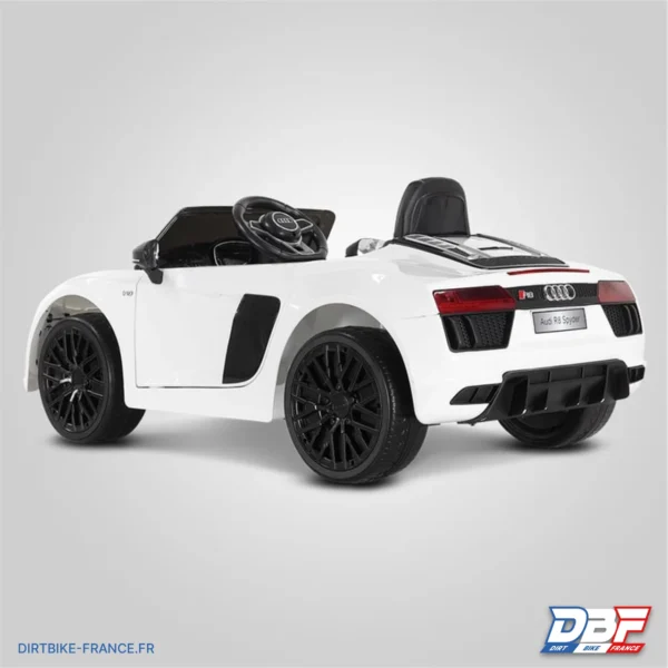 Voiture électrique enfant audi r8 spyder Blanc, photo 5 sur Dirt Bike France