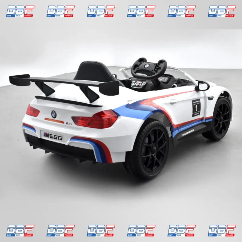 Voiture électrique enfant bmw m6 gt3 Blanc, Dirt Bike France - Photo N°5