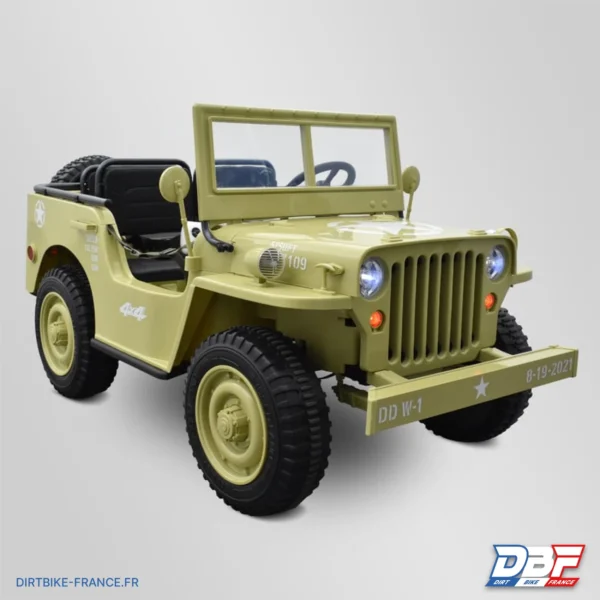 Voiture électrique enfant jeep willys 3 places 12V Sable, photo 1 sur Dirt Bike France