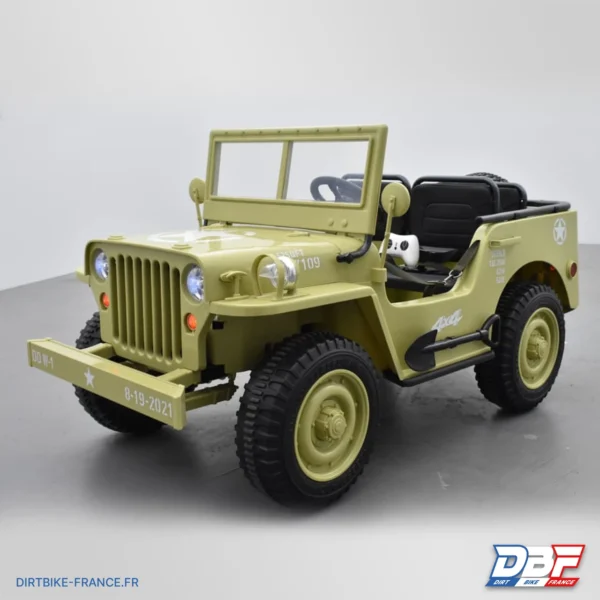 Voiture électrique enfant jeep willys 3 places 12V Sable, photo 2 sur Dirt Bike France