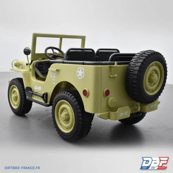 Voiture électrique enfant jeep willys 3 places 12V Sable, photo 9 sur Dirt Bike France