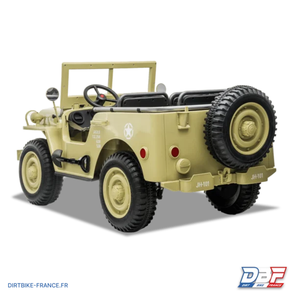 Voiture électrique enfant jeep willys 3 places 24V Sable, photo 6 sur Dirt Bike France