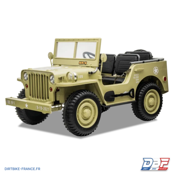 Voiture électrique enfant jeep willys 3 places 24V Sable, photo 7 sur Dirt Bike France
