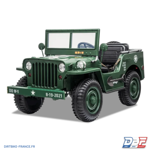 Voiture électrique enfant jeep willys 3 places 24V Vert, photo 3 sur Dirt Bike France