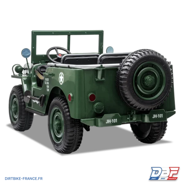Voiture électrique enfant jeep willys 3 places 24V Vert, photo 4 sur Dirt Bike France