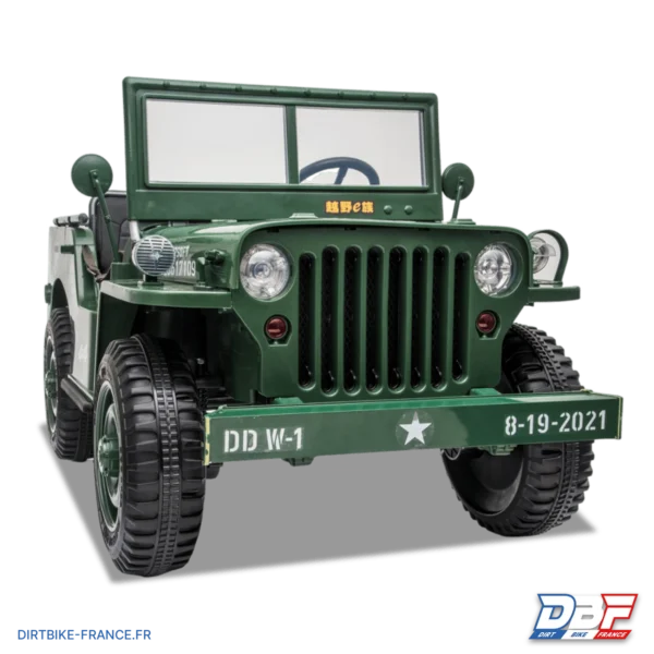 Voiture électrique enfant jeep willys 3 places 24V Vert, photo 6 sur Dirt Bike France