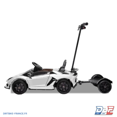 Voiture électrique enfant lamborghini aventador avec porteur Blanc, photo 6 sur Dirt Bike France