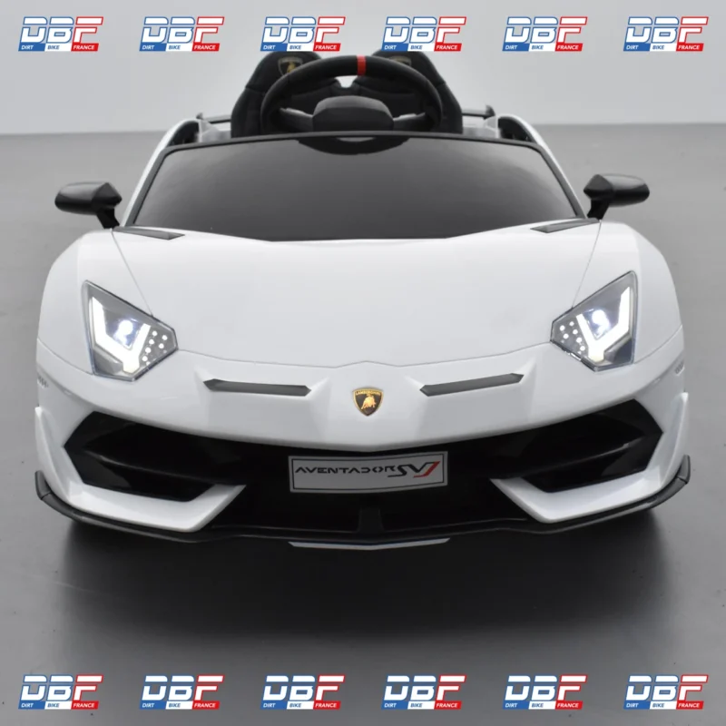 Voiture électrique enfant lamborghini aventador svj 12v Blanc, Dirt Bike France - Photo N°3