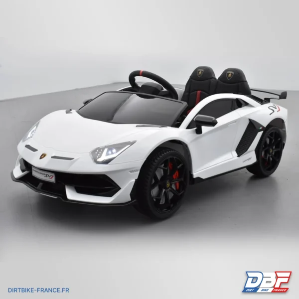 Voiture électrique enfant lamborghini aventador svj 12v Blanc, photo 2 sur Dirt Bike France