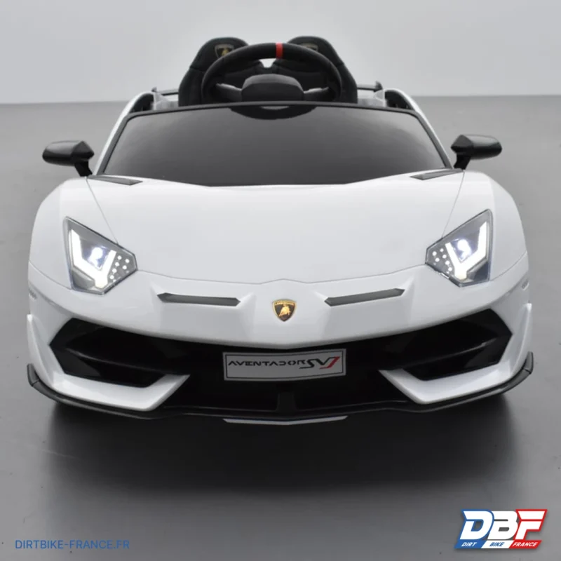 Voiture électrique enfant lamborghini aventador svj 12v Blanc, Dirt Bike France - Photo N°3