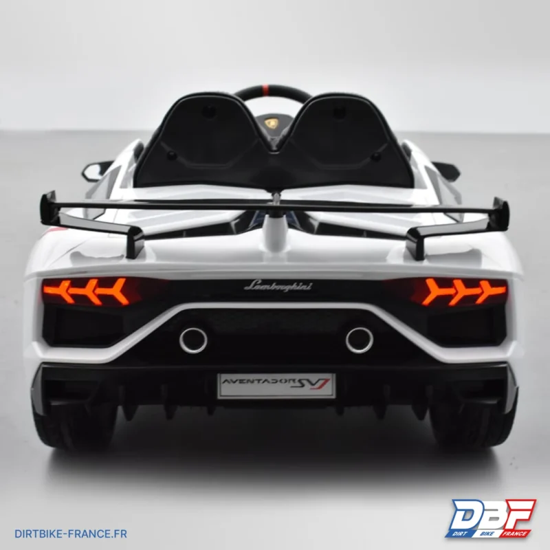 Voiture électrique enfant lamborghini aventador svj 12v Blanc, Dirt Bike France - Photo N°4