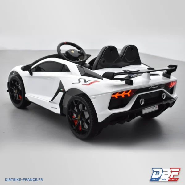 Voiture électrique enfant lamborghini aventador svj 12v Blanc, photo 6 sur Dirt Bike France