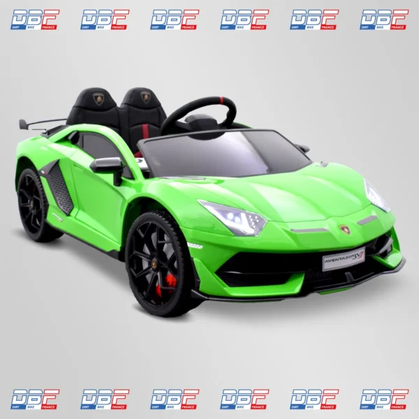 Voiture électrique enfant lamborghini aventador svj 12v Vert Dirt Bike France