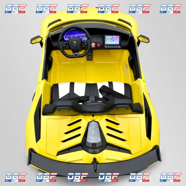 Lamborghini SVJ 24 Volts jaune, voiture électrique enfant 24V - 7AH, 2  moteurs