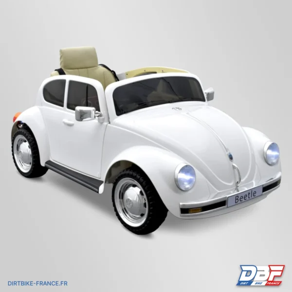 Voiture électrique enfant volkswagen coccinelle version rétro Blanc, photo 1 sur Dirt Bike France