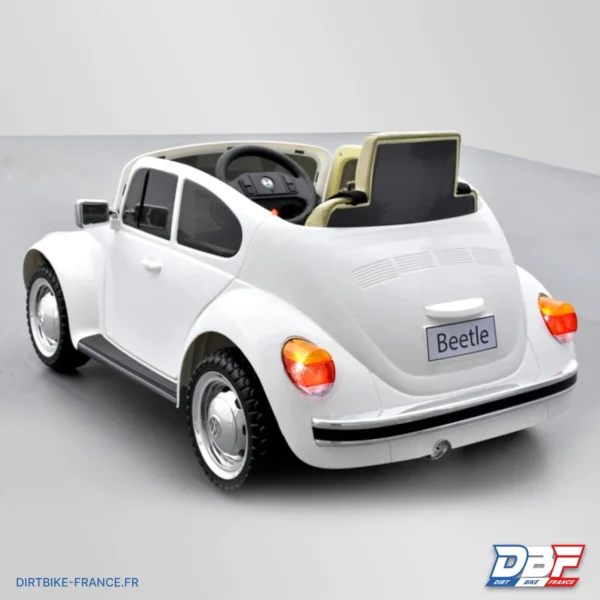 Voiture électrique enfant volkswagen coccinelle version rétro Blanc, photo 6 sur Dirt Bike France