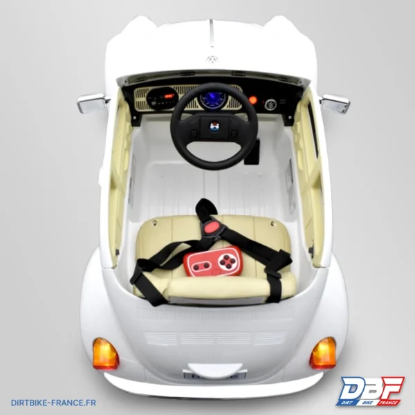 Voiture électrique enfant volkswagen coccinelle version rétro Blanc, photo 7 sur Dirt Bike France