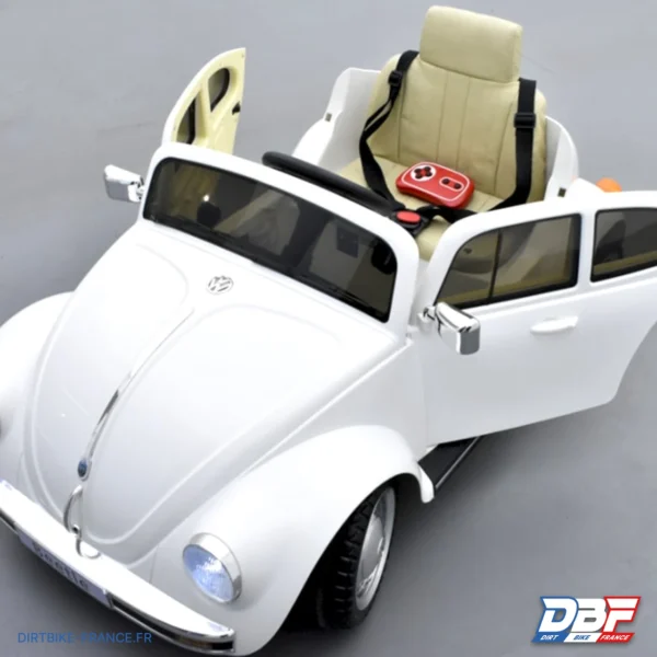 Voiture électrique enfant volkswagen coccinelle version rétro Blanc, photo 8 sur Dirt Bike France
