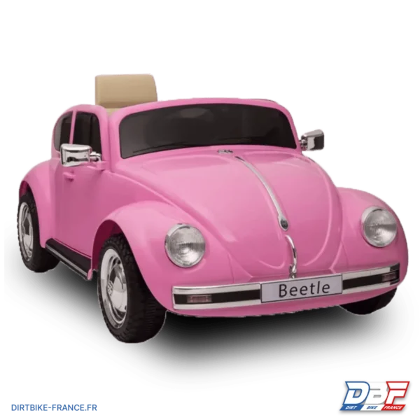 Voiture électrique enfant volkswagen coccinelle version rétro Rose, photo 1 sur Dirt Bike France