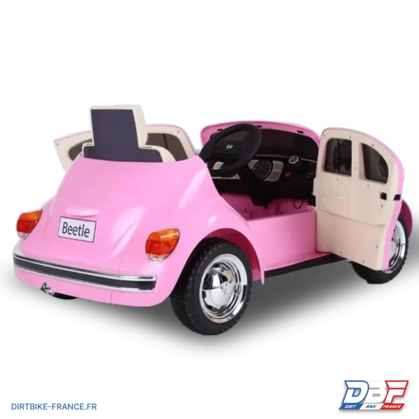 Voiture électrique enfant volkswagen coccinelle version rétro Rose, photo 7 sur Dirt Bike France