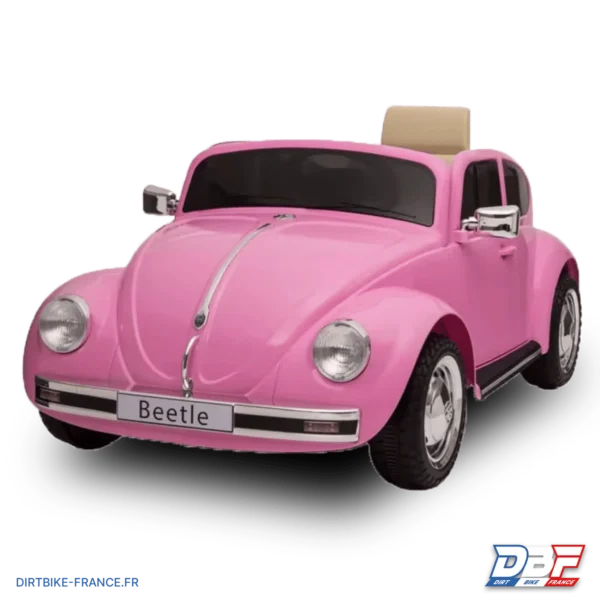 Voiture électrique enfant volkswagen coccinelle version rétro Rose, photo 8 sur Dirt Bike France