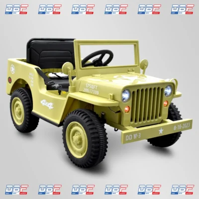 Voiture enfant électrique jeep willys 1 place Beige Dirt Bike France