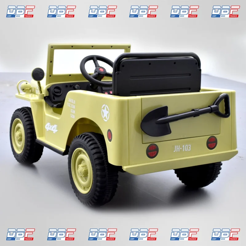 Voiture enfant électrique jeep willys 1 place Beige, Dirt Bike France - Photo N°5