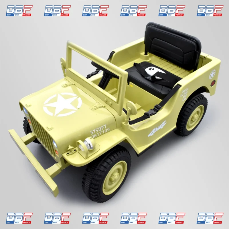 Voiture enfant électrique jeep willys 1 place Beige, Dirt Bike France - Photo N°8