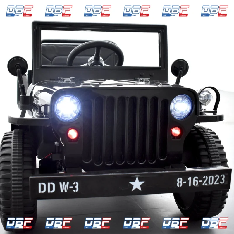 Voiture enfant électrique jeep willys 1 place Noir, Dirt Bike France - Photo N°12