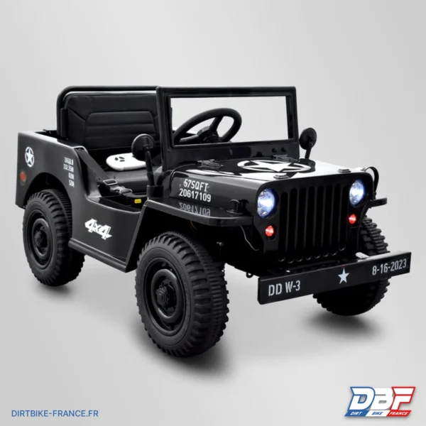 Voiture enfant électrique jeep willys 1 place Noir, photo 1 sur Dirt Bike France