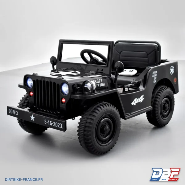 Voiture enfant électrique jeep willys 1 place Noir, photo 2 sur Dirt Bike France