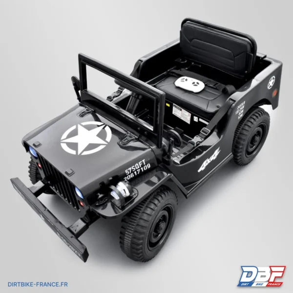 Voiture enfant électrique jeep willys 1 place Noir, photo 8 sur Dirt Bike France