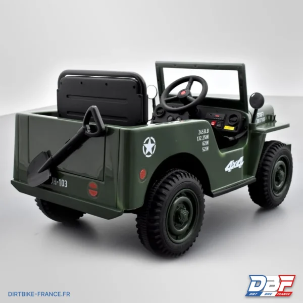 Voiture enfant électrique jeep willys 1 place Vert, photo 4 sur Dirt Bike France