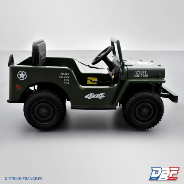 Voiture enfant électrique jeep willys 1 place Vert, photo 9 sur Dirt Bike France