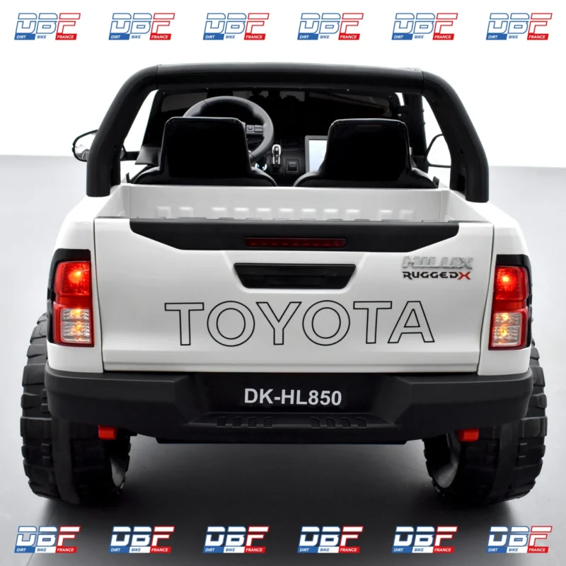 Voiture enfant électrique toyota hilux 24v 2 places Blanc, Dirt Bike France - Photo N°4