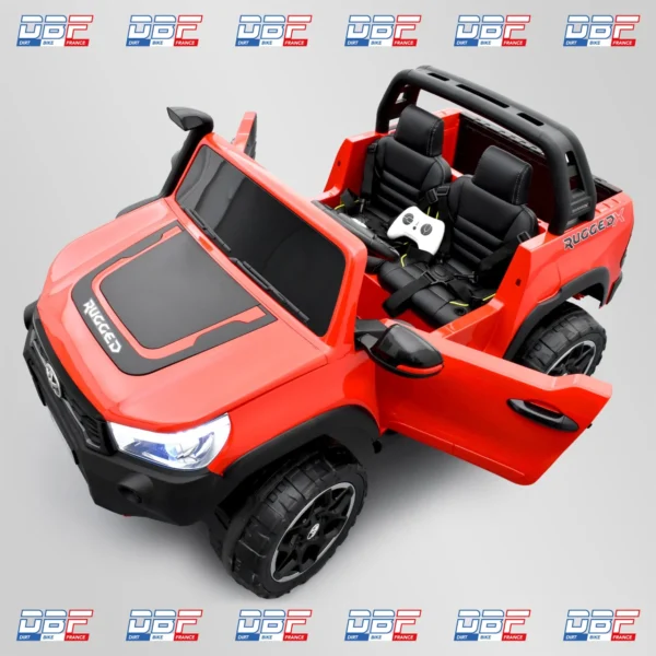 Voiture enfant électrique Toyota Hilux 24V 2 places - Rouge - APOLLO -  Loisir-Plein-Air